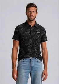Two Tone Soft Polo Shirt - Black