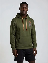 Back Print Hoodie - Olive