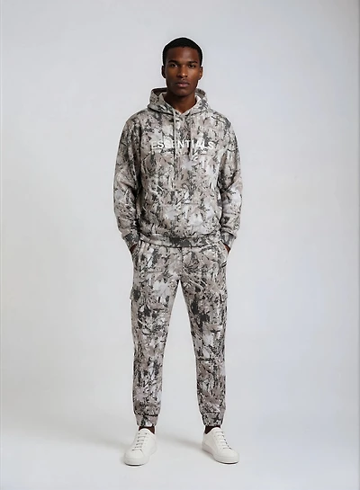 Camouflage Joggers with Patch Pockets