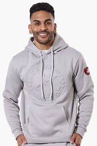 Solid Embossed Logo Hoodie - Grey