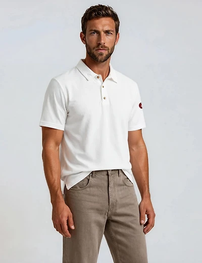 Short Sleeve Tech Polo - White