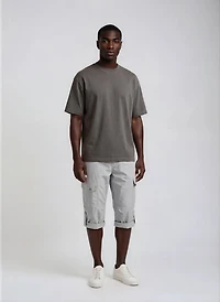 Roll Up Cargo Shorts - Grey