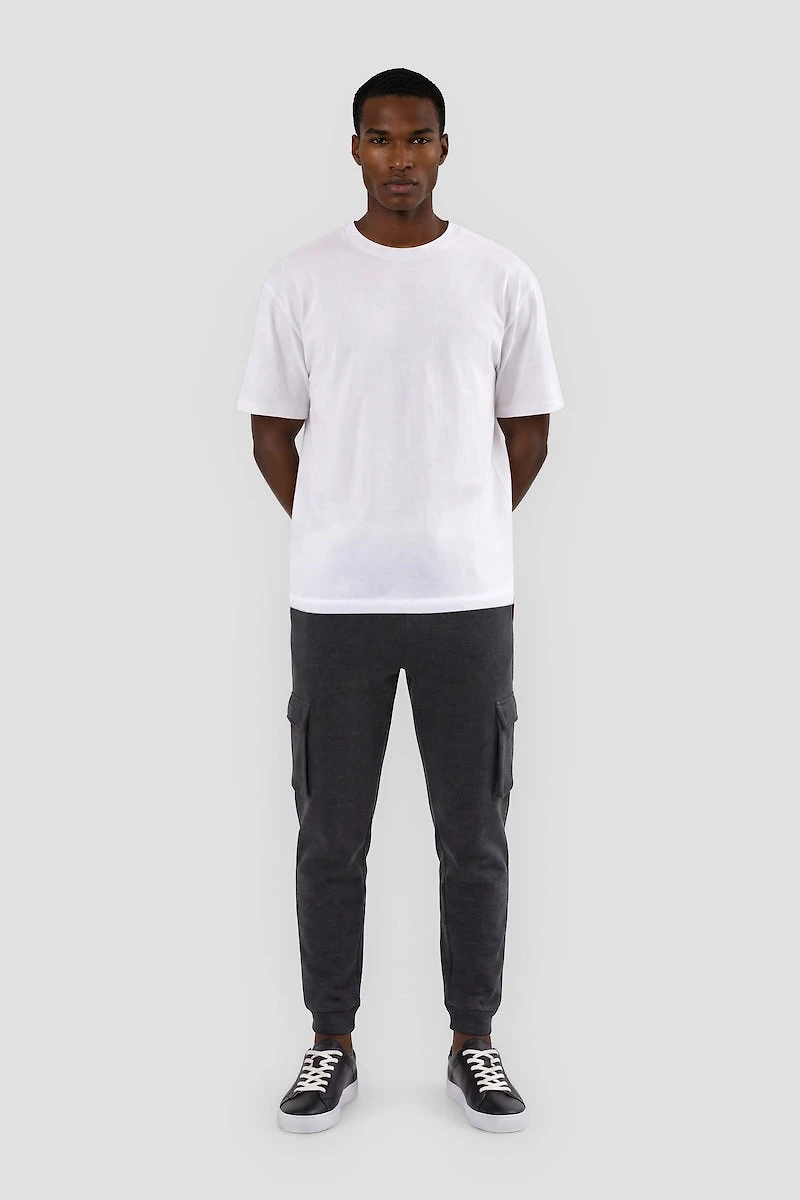 Fleece Cargo Sweatpants - Stone