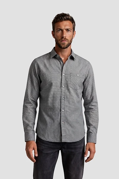 Long Sleeve Button Up Shirt - Grey