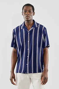 Canada Weather Gear Travel Collection Striped Button Up Casual Shirt