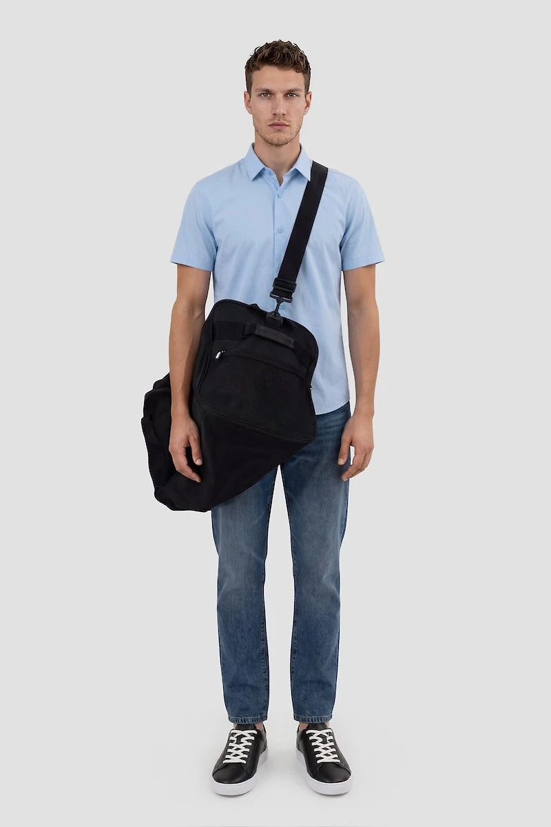 Expandable Duffle Bag With Wheels - Black
