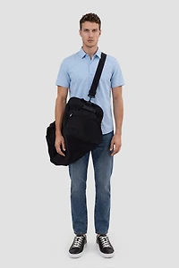 Expandable Duffle Bag With Wheels - Black