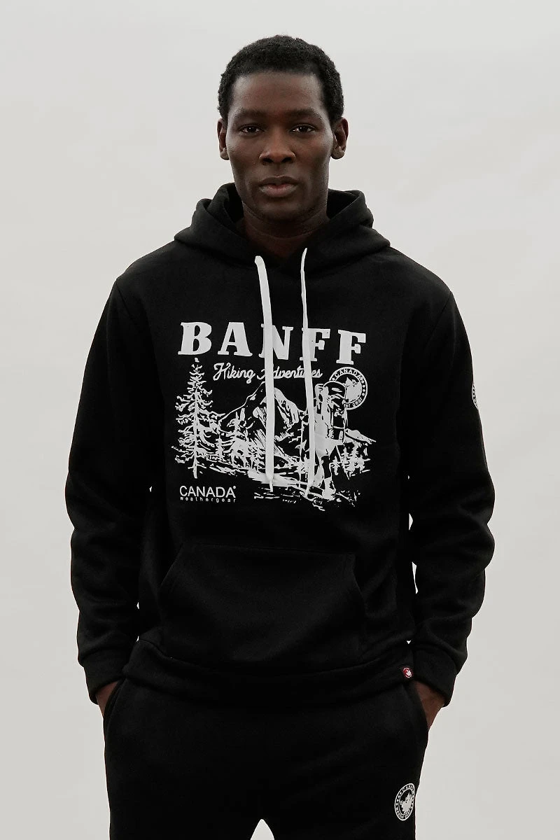 Canada Weather Gear Banff Print Hoodie - Black