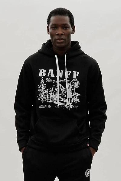 Canada Weather Gear Banff Print Hoodie - Black