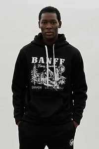 Canada Weather Gear Banff Print Hoodie - Black