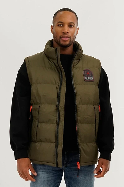 Double Pocket Bubble Vest - Olive