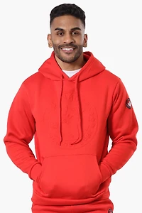 Solid Embossed Logo Hoodie