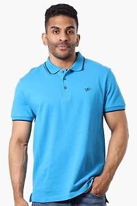 Super Triple Goose Solid Short Sleeve Polo Shirt