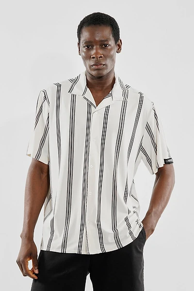 Canada Weather Gear Travel Collection Striped Button Up Casual Shirt