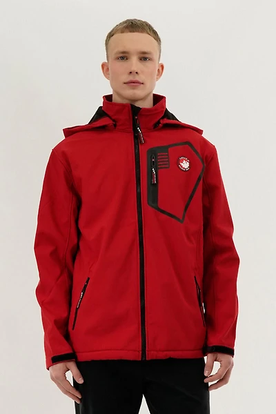 Canada Weather Gear Soft Shell Hooded Lightweight Jacket