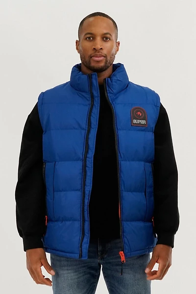 Double Pocket Bubble Vest - Blue