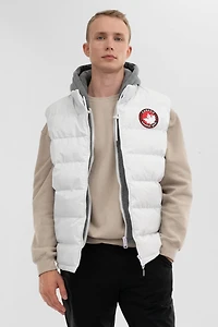 Canada Weather Gear Hooded Puffer Vest - White