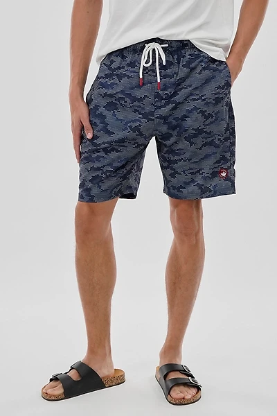 Canada Weather Gear Digi Camo Print Elastic Surf Shorts
