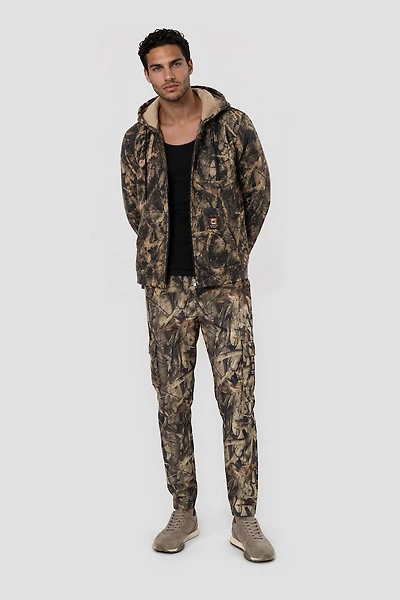 Cargo Camo Sweatpants - Olive