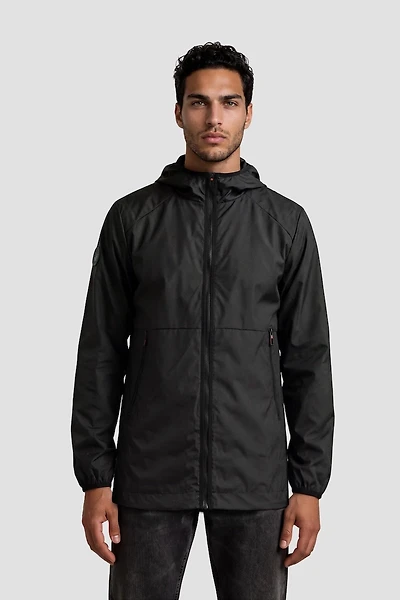 Lightweight Mid Length Zip-Up Jacket - Black