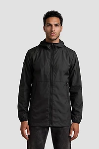 Lightweight Mid Length Zip-Up Jacket - Black