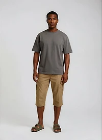 Long Ripstop Cargo Shorts - Camel