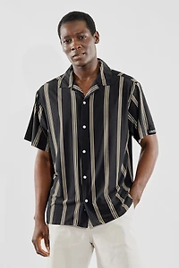 Canada Weather Gear Travel Collection Striped Button Up Casual Shirt