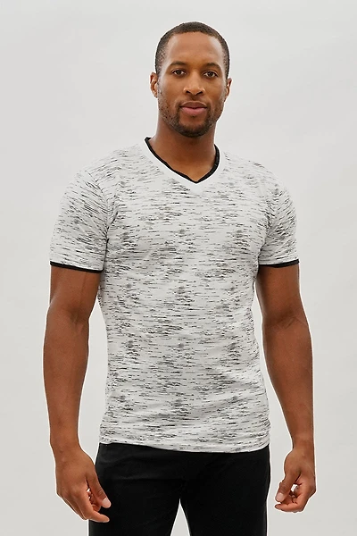 Canada Weather Gear Vintage Patterned V-Neck Tee