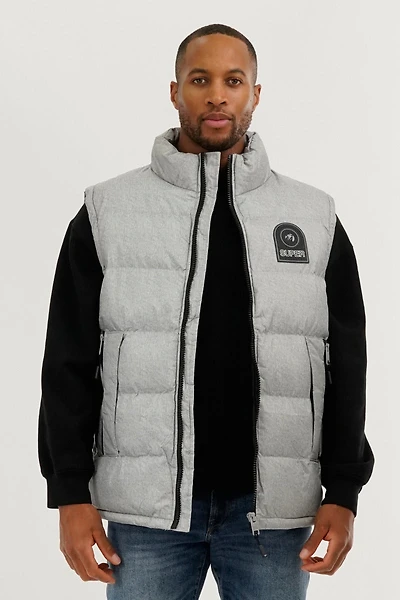 Double Pocket Bubble Vest - Grey