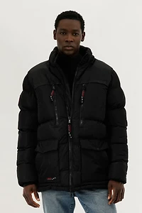 Canada Weather Gear Colour Block Puffer Bomber Jacket