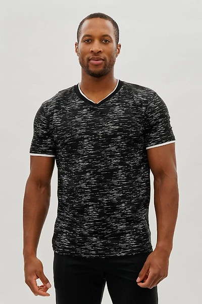 Canada Weather Gear Vintage Patterned V-Neck Tee