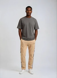 Contrast Camouflage Joggers - Camel