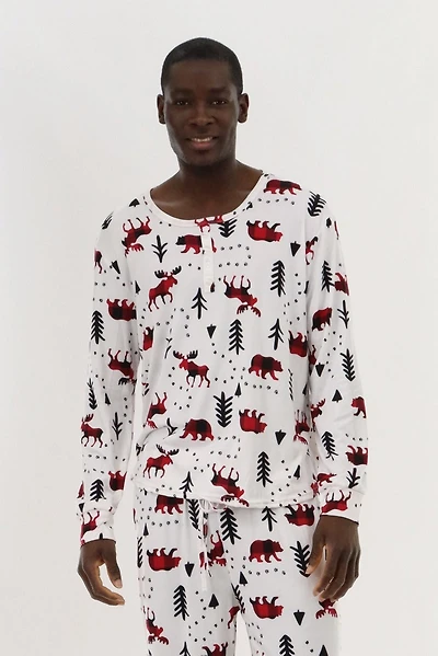 Long Sleeve Holiday Pajama Top