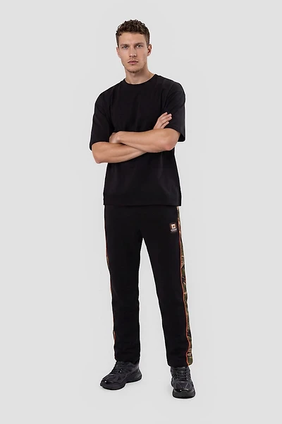 Cargo Sweatpants With Camo Detail
