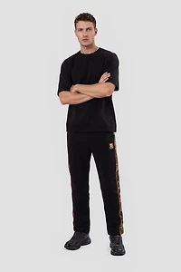 Cargo Sweatpants With Camo Detail