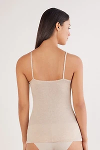 Modal Ultralight Cashmere Blend Top with Lace