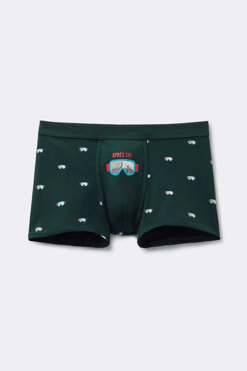 Après-Ski Ski Mask Print Superior Cotton Boxers