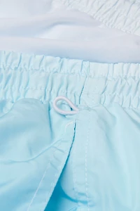 Blurry Blue Print Swim Trunks