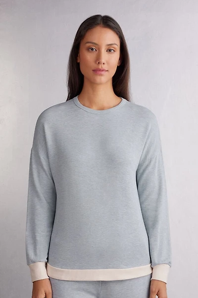 Cold Winter Night Long Sleeve Top Modal with Wool