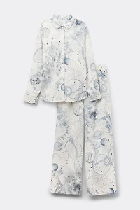 Luxury Dreams Full Length Linen and Cotton Pajamas