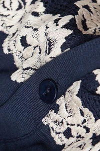 Pretty Flower Open Front Nightshirt