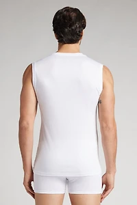 Premium Mercerized Cotton Tank Top with Wide Shoulder Bands