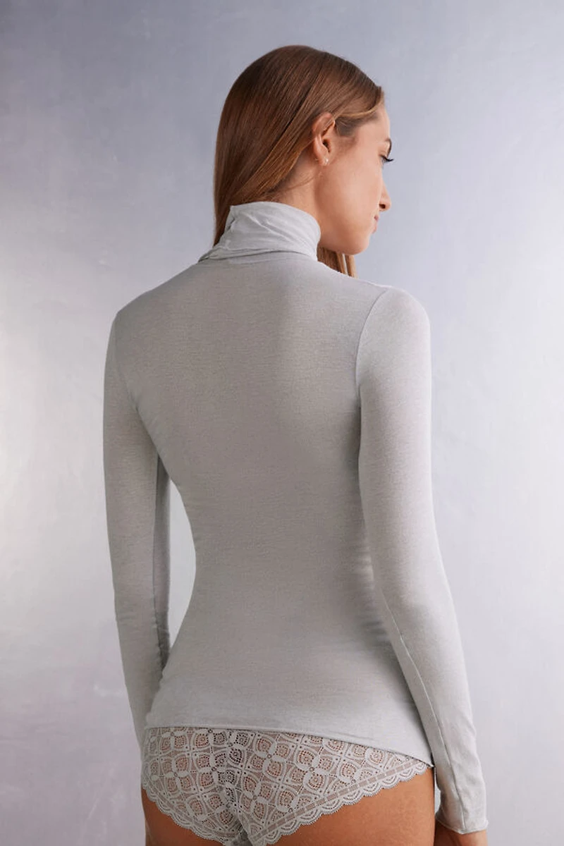 Modal Cashmere Ultralight High-Neck Top