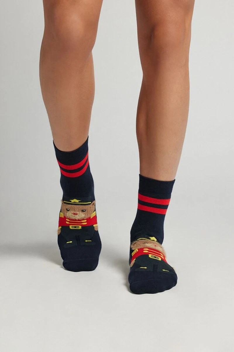Toy Soldier Bear Non-slip Socks