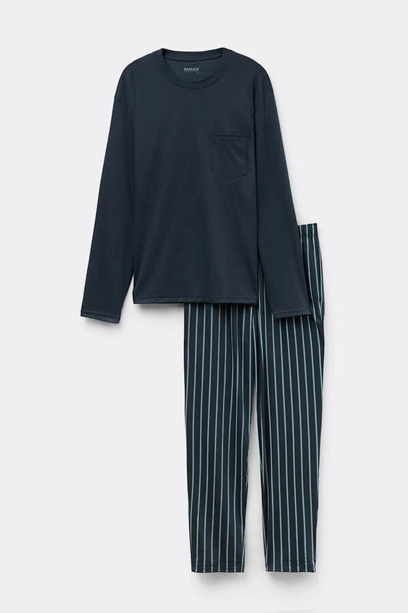 Printed Premium Mercerized Cotton Full Length Pajamas