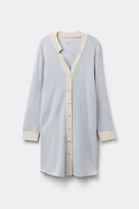 Cold Winter Night Button Up Nightshirt Modal with Wool