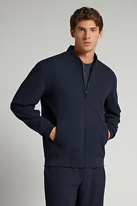 Cloth Fabric Zip Bomber Jacket