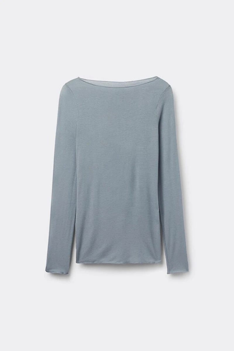 Boat Neck Modal Cashmere Ultralight Top
