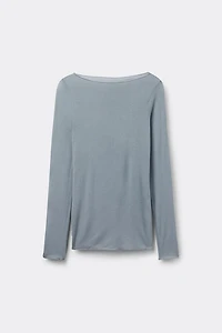 Boat Neck Modal Cashmere Ultralight Top