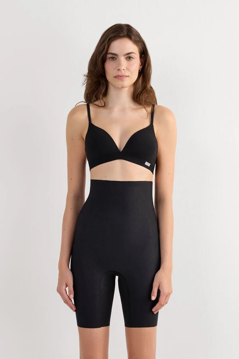 Light Shaping Cotton High Waist Shorts